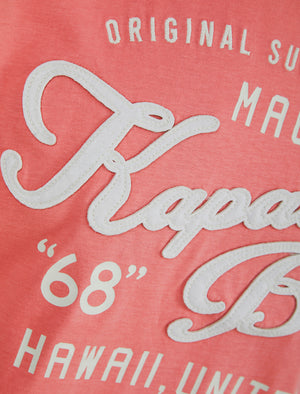 Kapaluas Applique Motif Cotton Jersey T-Shirt in Peach Blossom - Tokyo Laundry