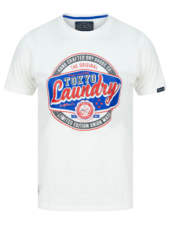 Optics Tee Motif Cotton Jersey T-Shirt in Snow White - Tokyo Laundry