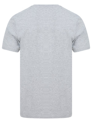 Dischord Motif Cotton Jersey T-Shirt in Light Grey Marl - Tokyo Laundry