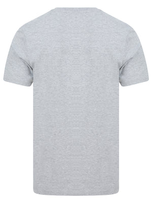 Dischord Motif Cotton Jersey T-Shirt in Light Grey Marl - Tokyo Laundry
