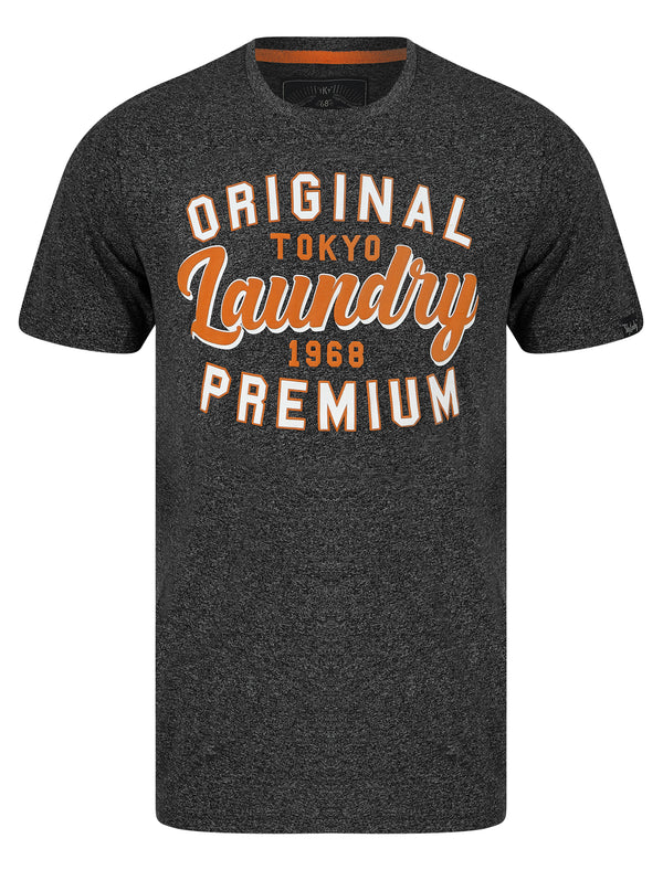 Masses Motif Cotton Jersey Grindle T-Shirt in Dark Grey - Tokyo Laundry