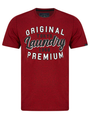 Masses Motif Cotton Jersey Grindle T-Shirt in Red - Tokyo Laundry