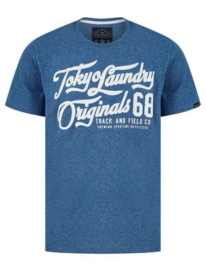 Zinger Motif Cotton Jersey Grindle T-Shirt in Light Blue - Tokyo Laundry