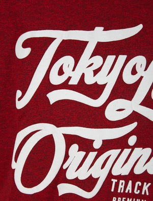 Zinger Motif Cotton Jersey Grindle T-Shirt in Red - Tokyo Laundry