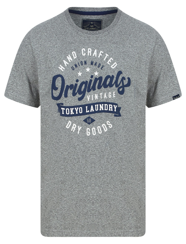 Kitch Motif Cotton Jersey Grindle T-Shirt in Light Grey - Tokyo Laundry