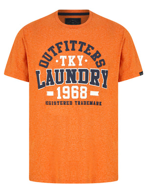 Edit Motif Cotton Jersey Grindle T-Shirt in Orange - Tokyo Laundry