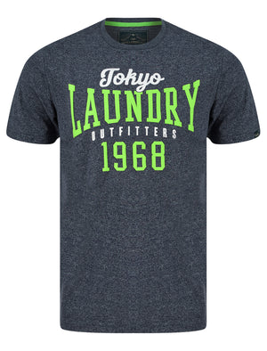 Search Motif Cotton Jersey Grindle T-Shirt in Navy - Tokyo Laundry