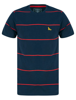 Stones Striped Cotton Jersey T-Shirt in Chinese Red - Kensington Eastside