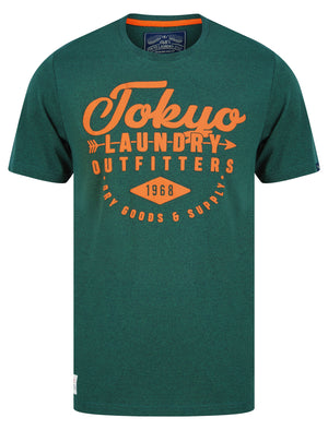 Robins 2 Motif Cotton Jersey T-Shirt in Green Grindle - Tokyo Laundry