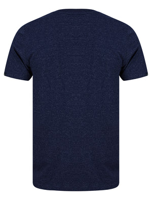 Social Motif Microstripe Cotton Jersey T-Shirt in Navy - Tokyo Laundry