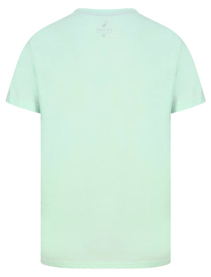 Surf Rider Motif Cotton Jersey T-Shirt in Bay Green - South Shore