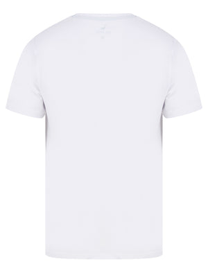 Surf Rider Motif Cotton Jersey T-Shirt in Bright White - South Shore