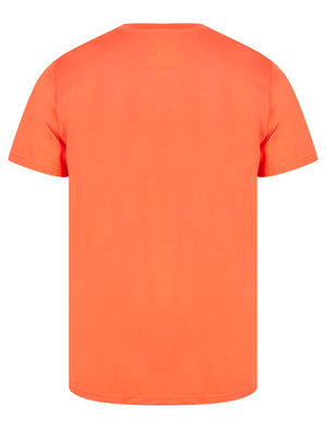 Custom Chop Shop Motif Cotton Jersey T-Shirt in Hot Coral - South Shore