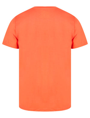 Custom Chop Shop Motif Cotton Jersey T-Shirt in Hot Coral - South Shore