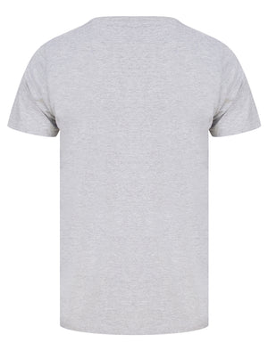 Custom Chop Shop Motif Cotton Jersey T-Shirt in Light Grey Marl - South Shore