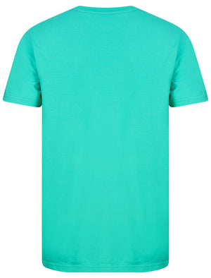 Cali Racers Motif Cotton Jersey T-Shirt in Turquoise - South Shore