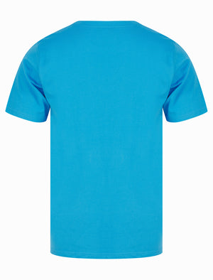 Empire Motif Cotton Jersey T-Shirt in Blithe Blue - Tokyo Laundry