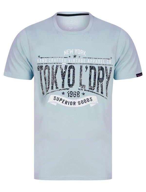 Bout Signature Motif Cotton Jersey T-Shirt in Kentucky Blue - Tokyo Laundry