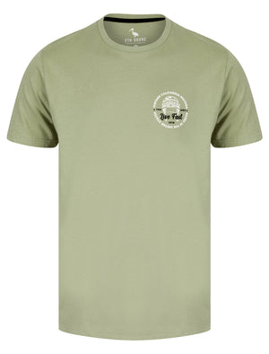 Cali Motors Back Print Motif Cotton Jersey T-Shirt in Seagrass - South Shore