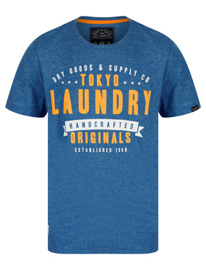 Imperium Motif Cotton Jersey Grindle T-Shirt in Light Blue - Tokyo Laundry