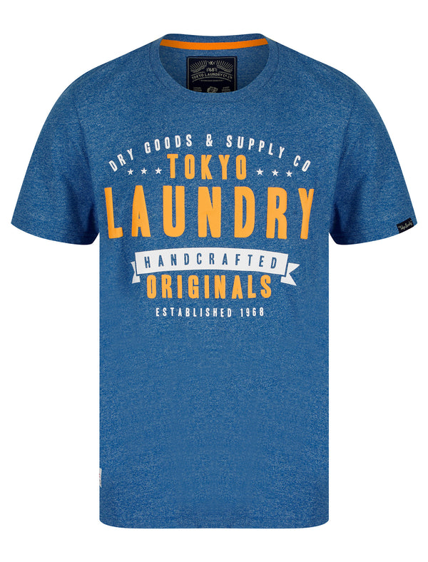Imperium Motif Cotton Jersey Grindle T-Shirt in Light Blue - Tokyo Laundry