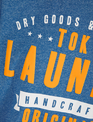 Imperium Motif Cotton Jersey Grindle T-Shirt in Light Blue - Tokyo Laundry