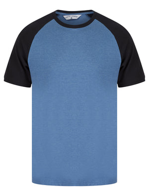 Dunswell (3 Pack) Raglan Sleeve Cotton Jersey Basic T-Shirt Set In Light Grey Marl / White / Dutch Blue - Tokyo Laundry