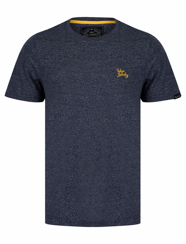 Leon Grindle Crew Neck T-Shirt in Navy - Tokyo Laundry