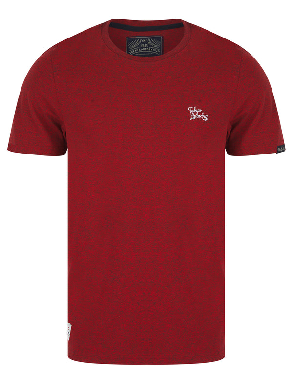 Leon Grindle Crew Neck T-Shirt in Red - Tokyo Laundry