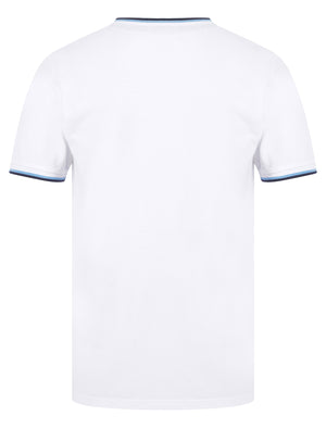 Westmoor Cotton Jersey Crew Neck Ringer T-Shirt in Bright White - Kensington Eastside