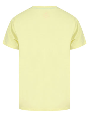 San Bridge Motif Cotton Jersey T-Shirt in Pastel Yellow - South Shore