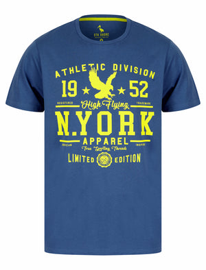 NYork Threads Motif Cotton Jersey T-Shirt in Dutch Blue - South Shore