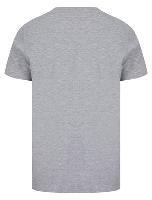 NYork Threads Motif Cotton Jersey T-Shirt in Light Grey Marl - South Shore