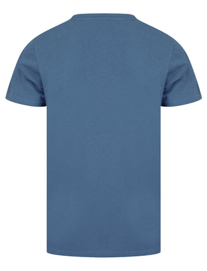 Downtown Motif Cotton Jersey T-Shirt in Dutch Blue - South Shore