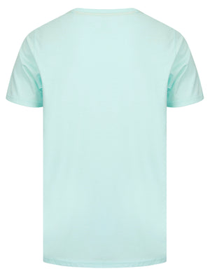 To The Waves Motif Cotton Jersey T-Shirt in Omphalodes Blue - South Shore