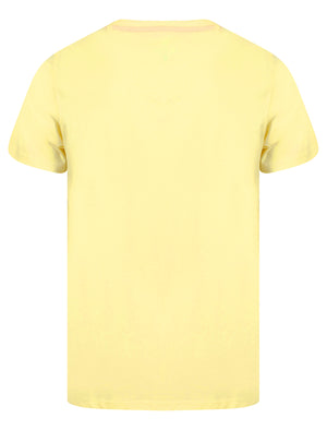 Surfers Point Motif Cotton Jersey T-Shirt in Pastel Yellow - South Shore