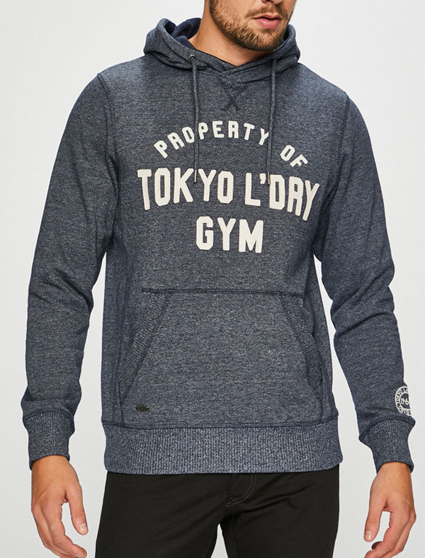 Keskustie Brush Back Fleece Pullover Hoodie In Black Iris - Tokyo Laundry
