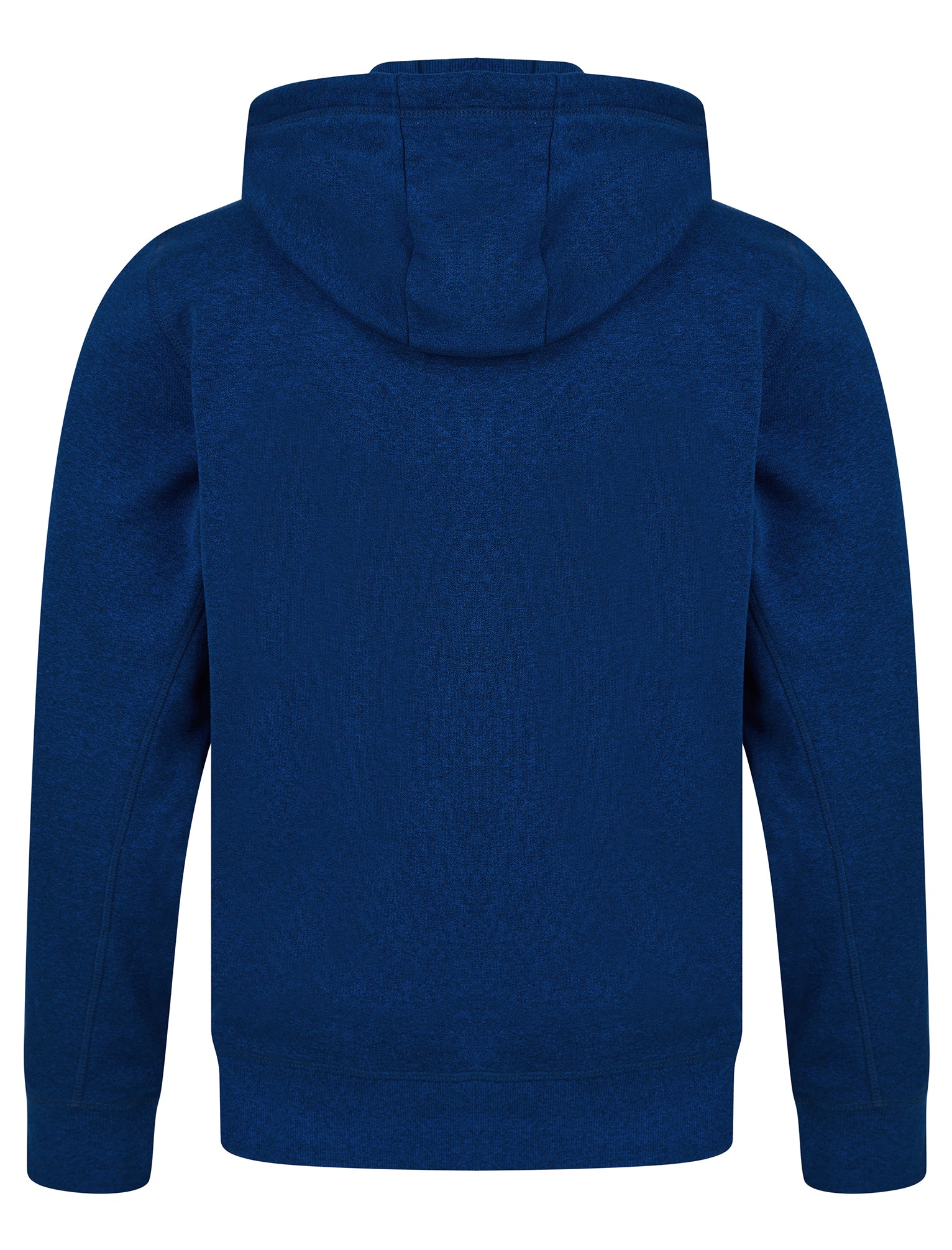 Edit Motif Brushback Fleece Pullover Hoodie in Blue Grindle