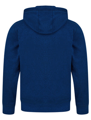 Edit Motif Brushback Fleece Pullover Hoodie in Blue Grindle - Tokyo Laundry