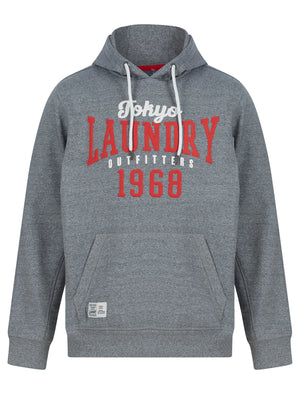 Search Motif Brushback Fleece Pullover Hoodie in Light Grey Grindle - Tokyo Laundry