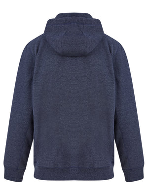 Search Motif Brushback Fleece Pullover Hoodie in Navy Grindle - Tokyo Laundry