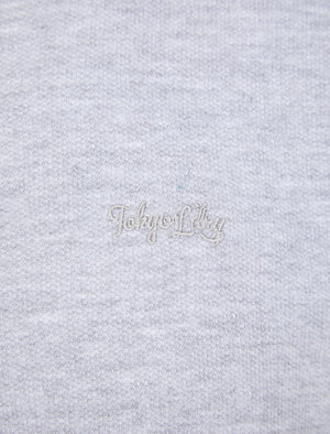 Bloomfield Quarter Zip Funnel Neck Pullover Sweat in Light Grey Marl - Tokyo Laundry