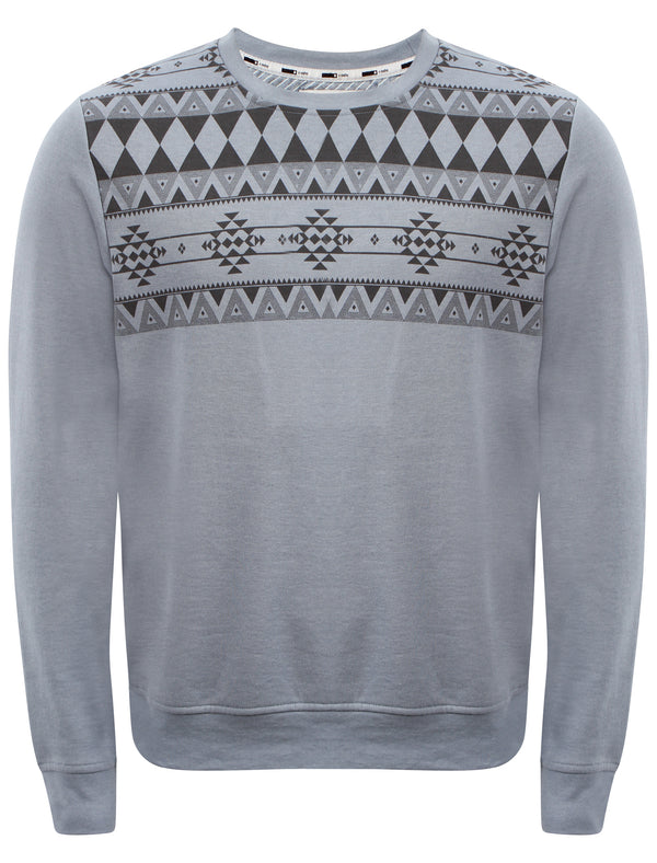 D-code Evan crew neck sweatshirt in Powder Blue Marl