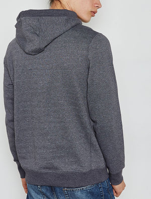 Timberfield Pullover Hoodie With Patches In Dark Navy - Tokyo Laundry