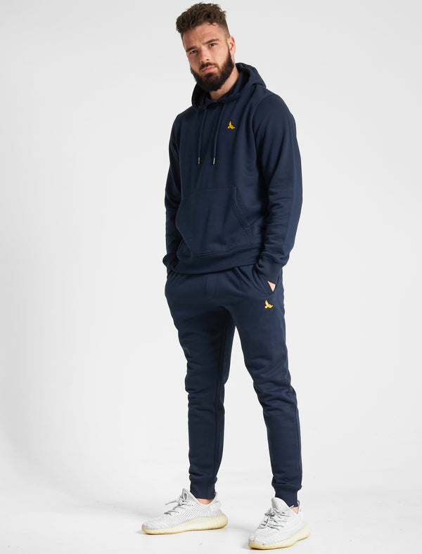 Hands Matching 2pc Hoody & Jogger Brushback Fleece Co-rd Set in Sky Captain Navy - Kensington Eastside