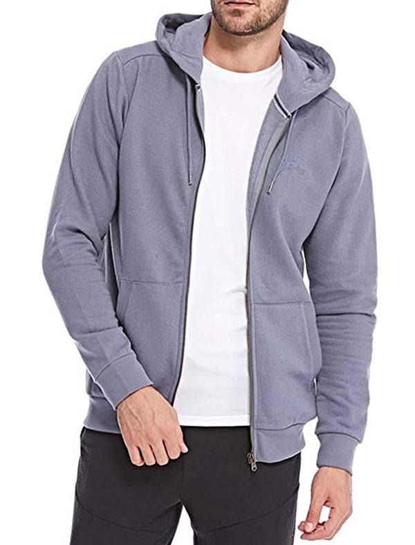 Lollard Zip Through Hoodie in Dusty Blue - Tokyo Laundry