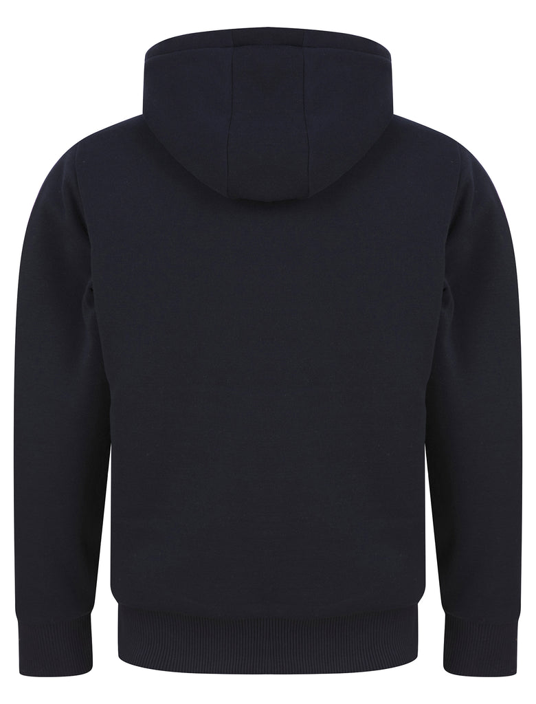 Billsburg Chunky Zip Through Borg Lined Fleece Hoodie in Sky Captain N ...