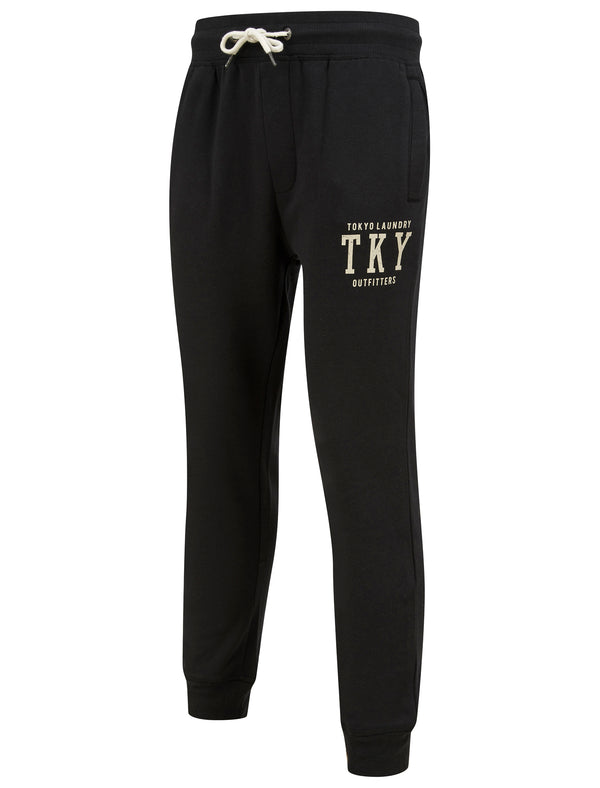 Frozen Brushback Fleece Cuffed Joggers in Jet Black - Tokyo Laundry