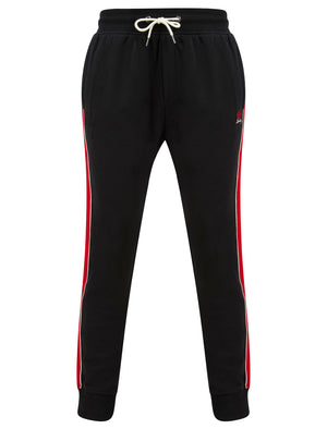 Invidia Cuffed Joggers with Colour Block Side Panels in Jet Black - Tokyo Laundry