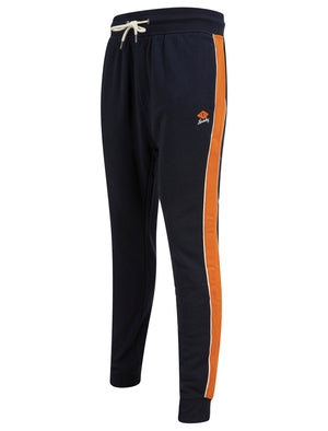 Invidia Cuffed Joggers with Colour Block Side Panels in Sky Captain Navy - Tokyo Laundry